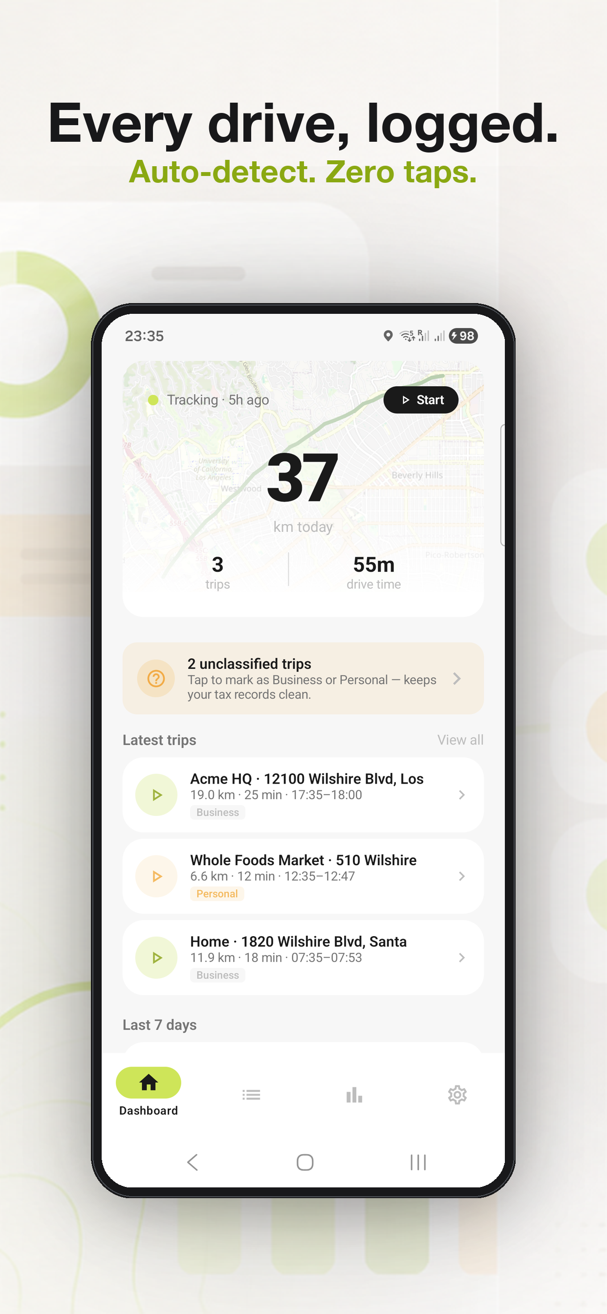 DriveNote dashboard