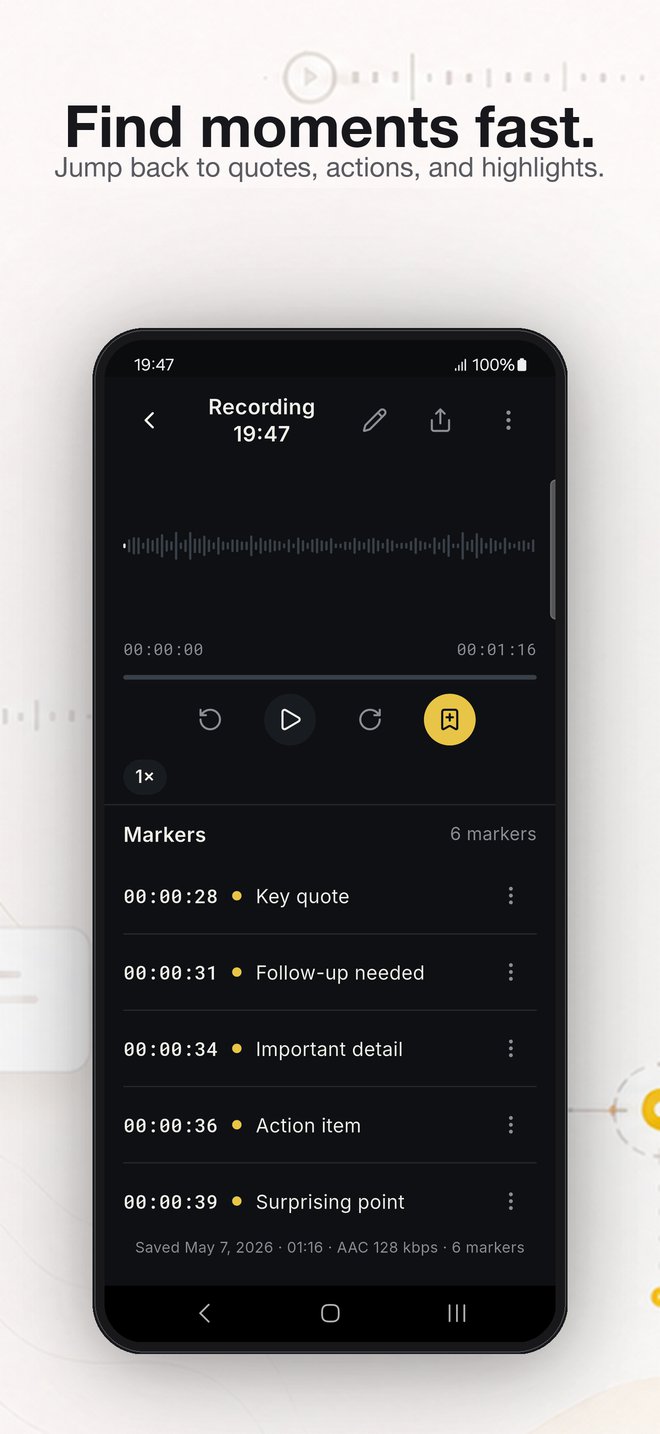 FieldRecorder - find moments fast