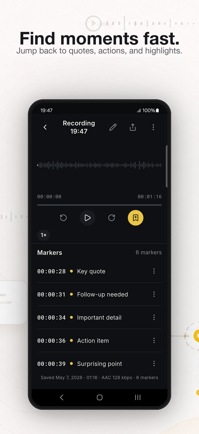 FieldRecorder — find moments fast