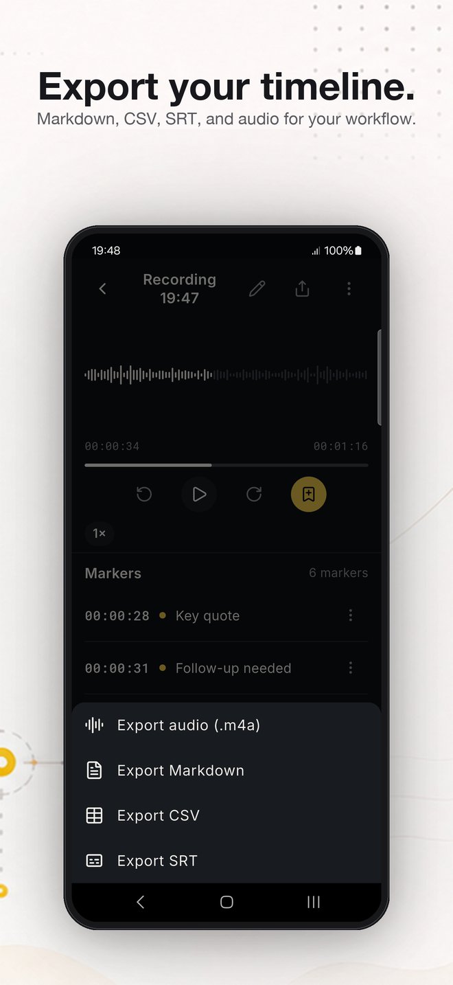 FieldRecorder - export your timeline
