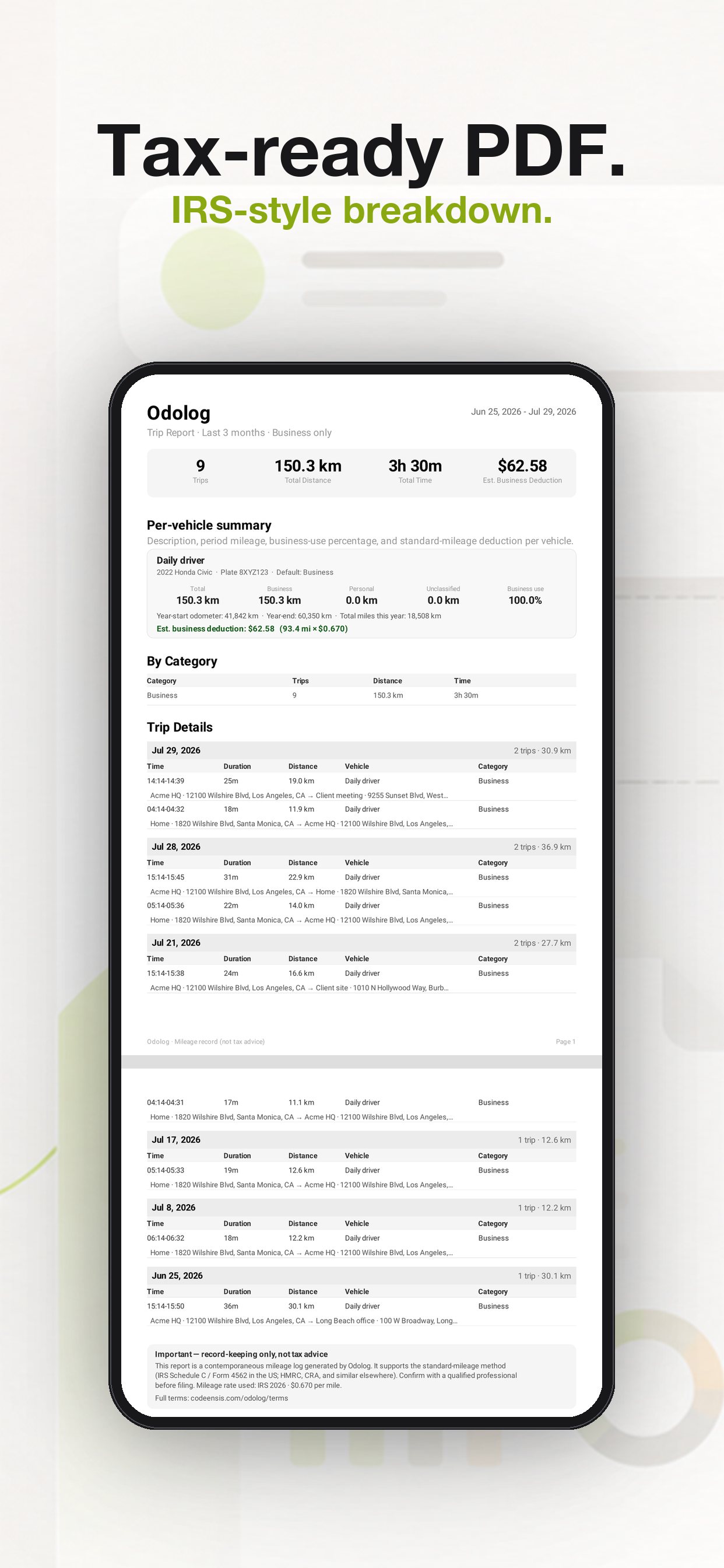 Tax-ready PDF