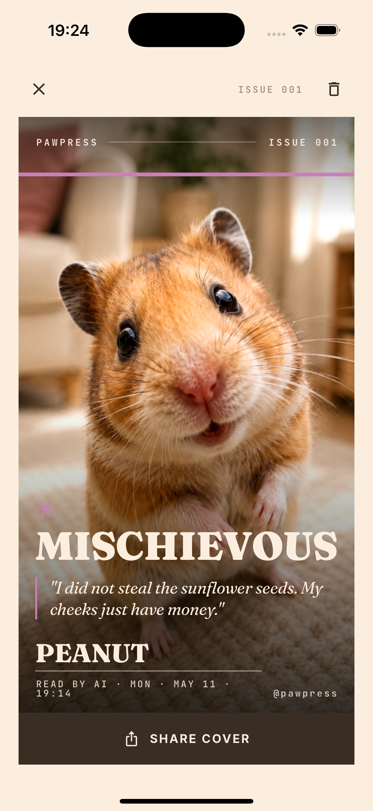 Mischievous — hamster