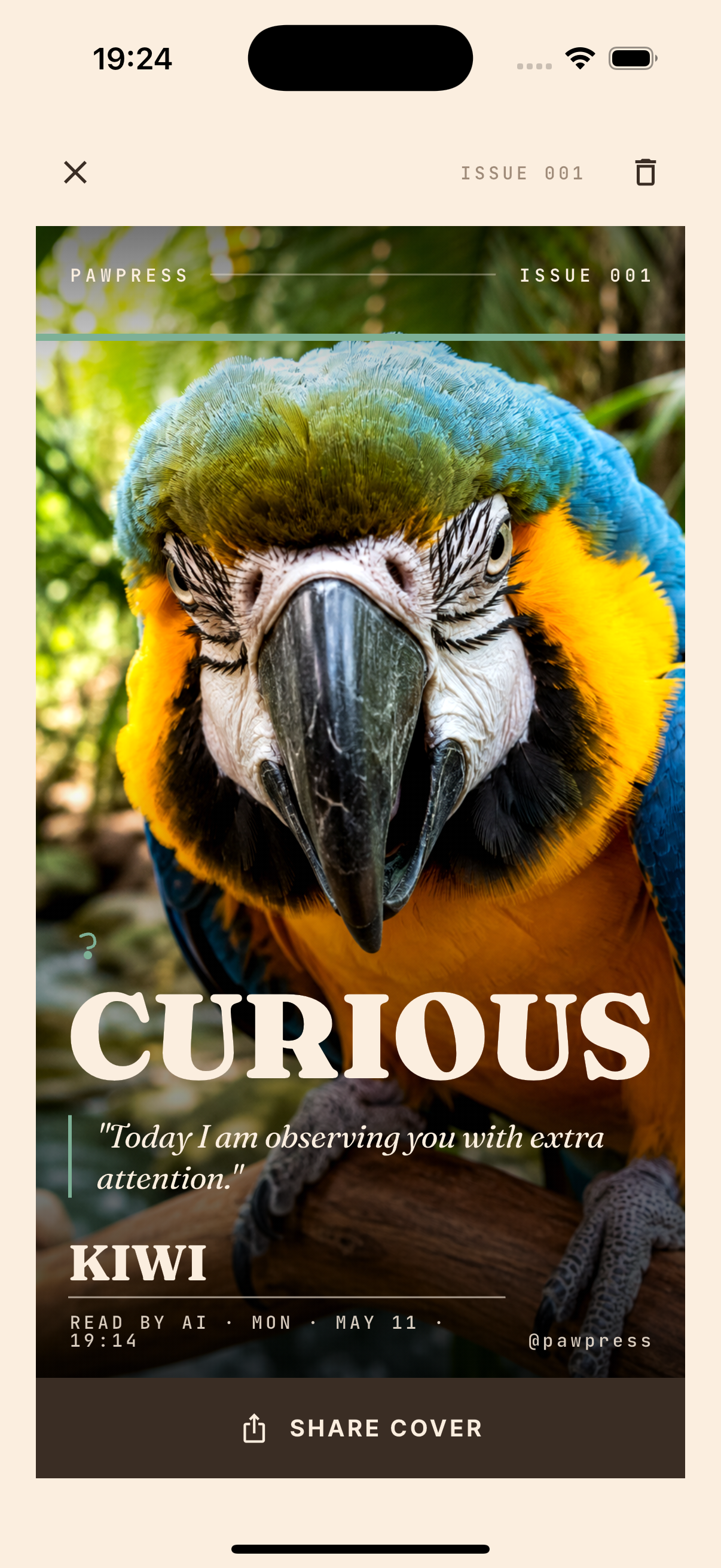 Curious — parrot