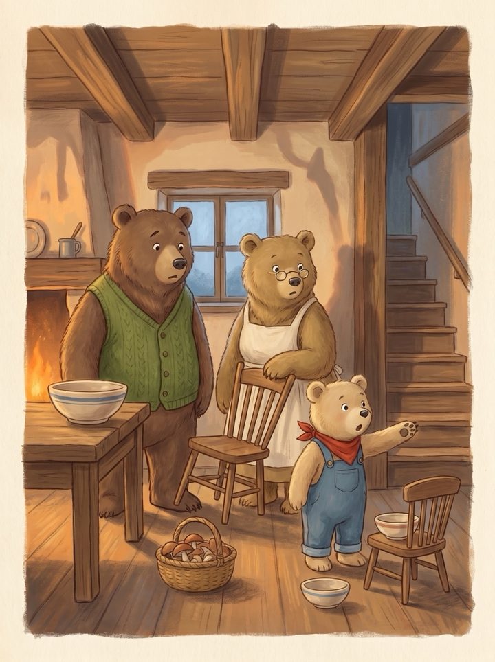 Goldilocks and the Three Bears, page 8.