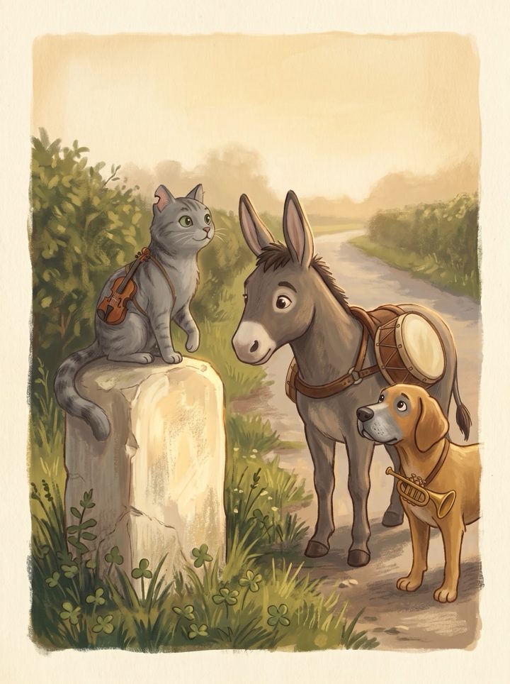 The Bremen Town Musicians, page 3.