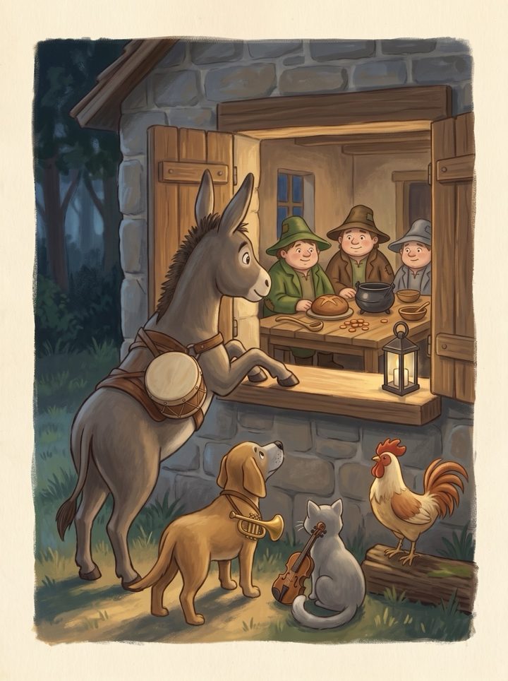 The Bremen Town Musicians, page 6.