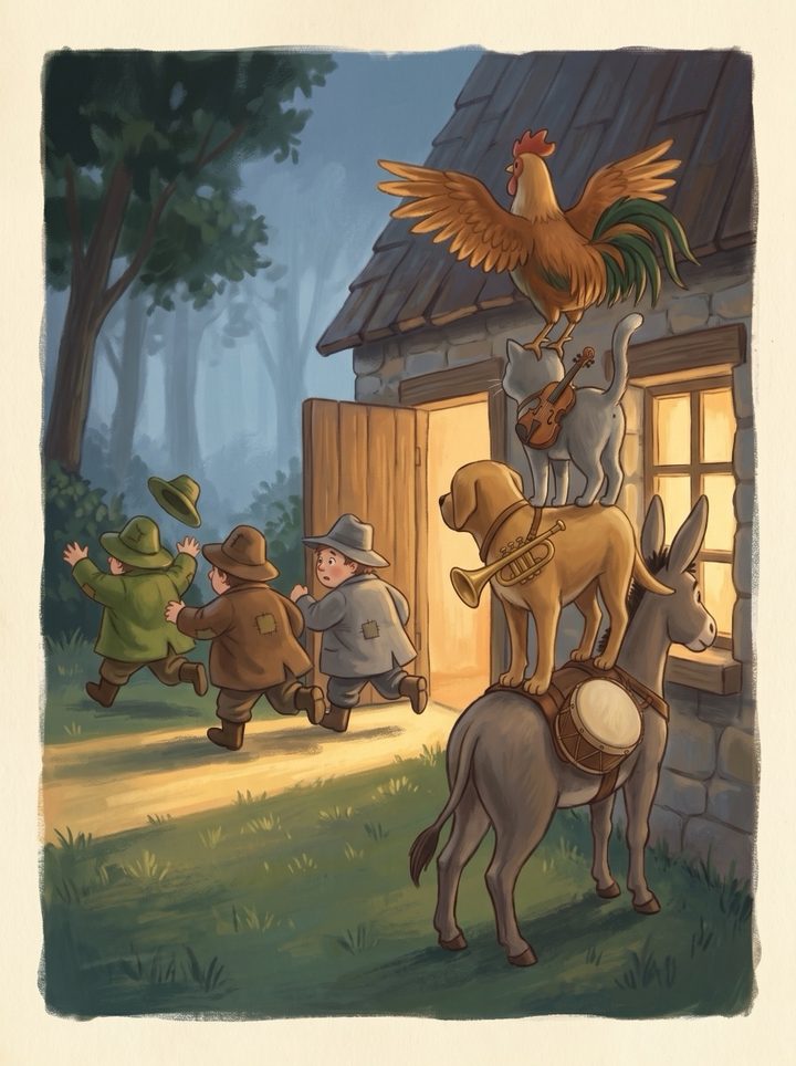 The Bremen Town Musicians, page 8.