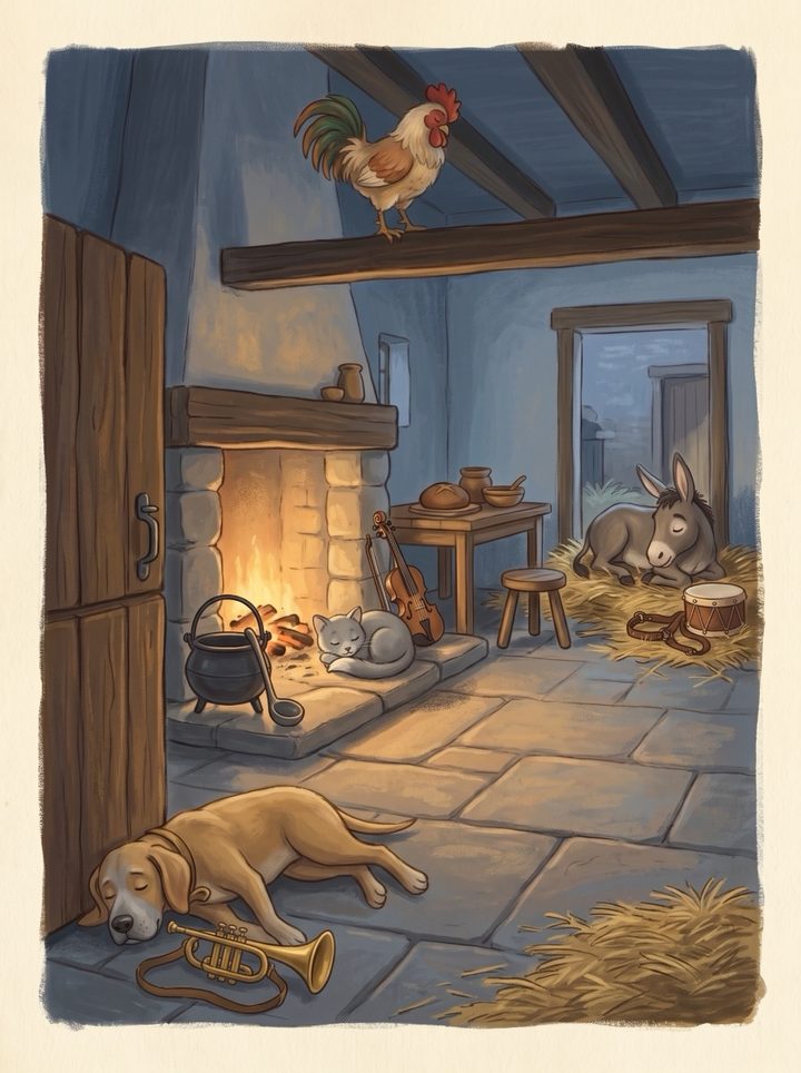 The Bremen Town Musicians, page 9.