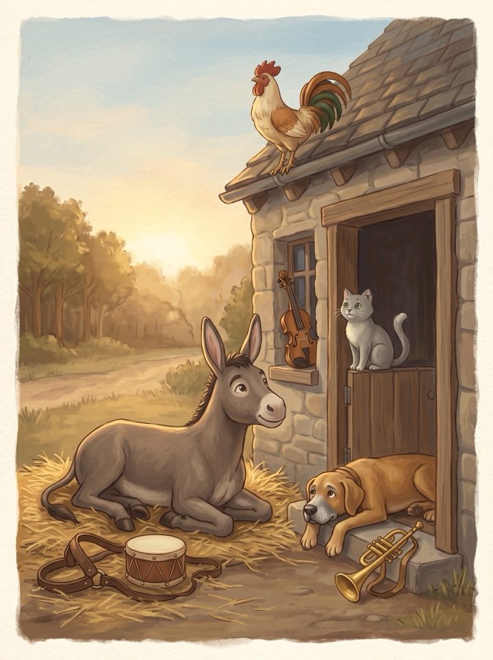 The Bremen Town Musicians, page 10.