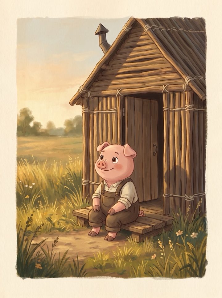 The Three Little Pigs, page 3.