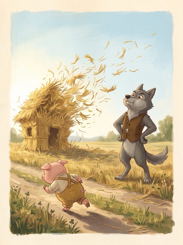 The Three Little Pigs, page 6.