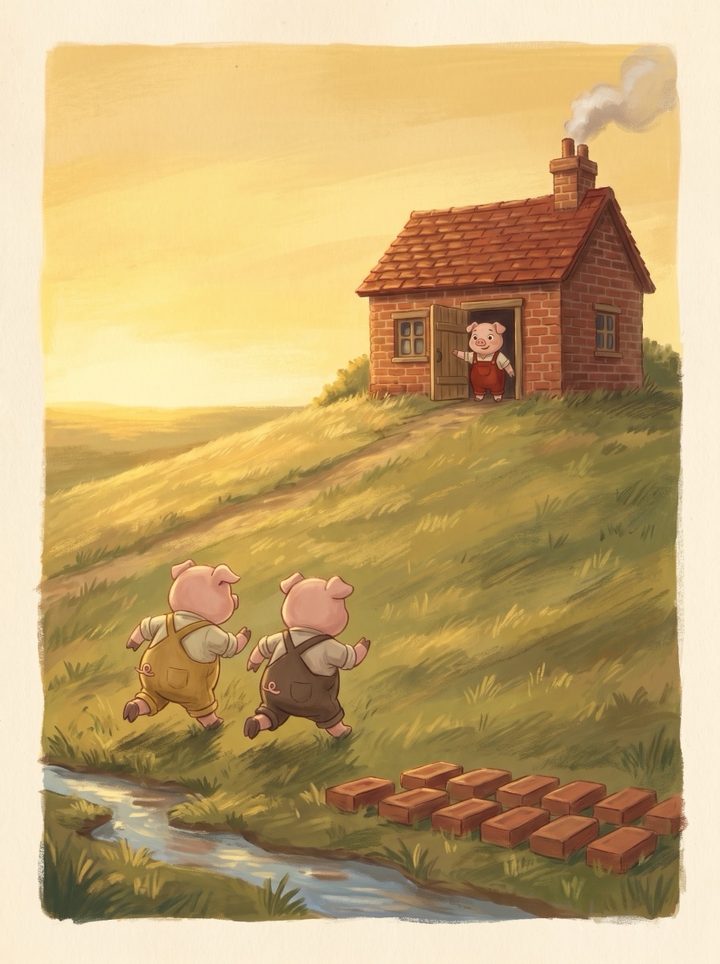 The Three Little Pigs, page 8.