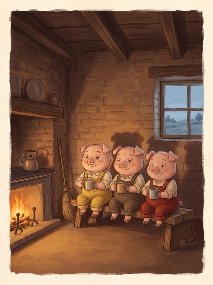 The Three Little Pigs, page 10.