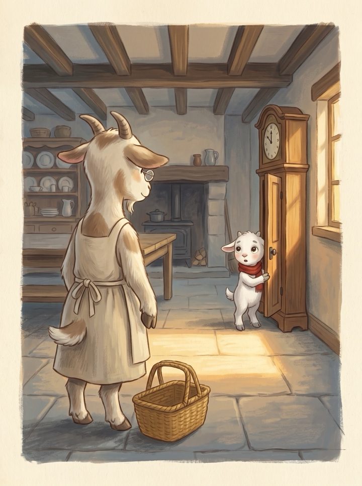 The Wolf and the Seven Little Kids, page 9.