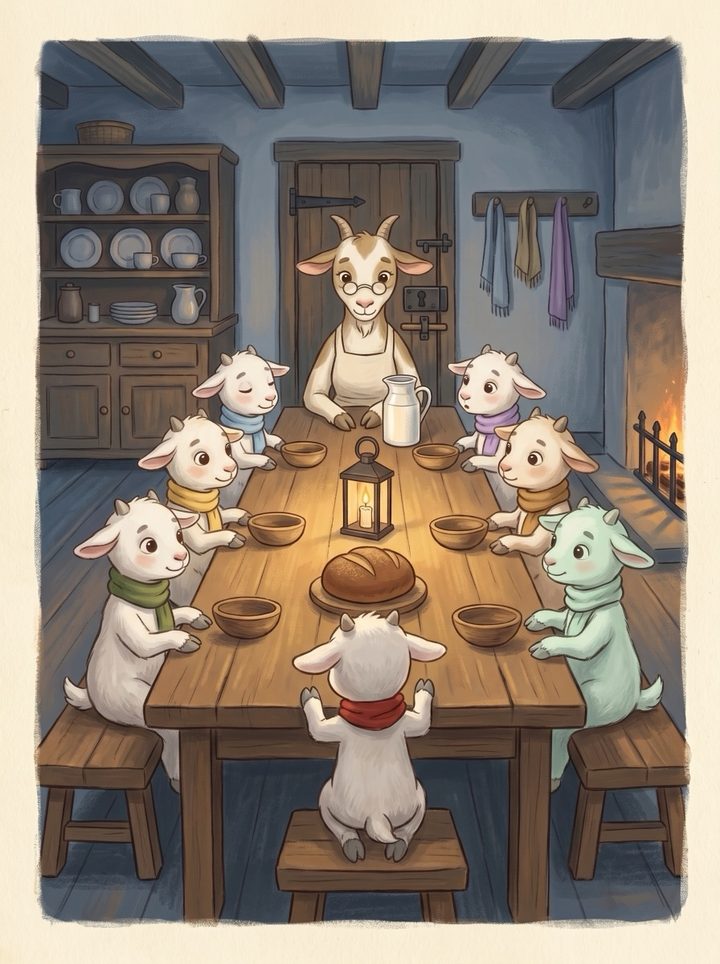 The Wolf and the Seven Little Kids, page 10.