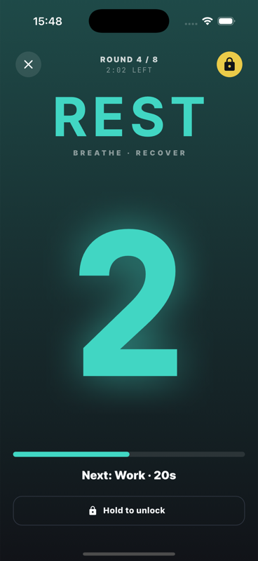 Lock-screen timer