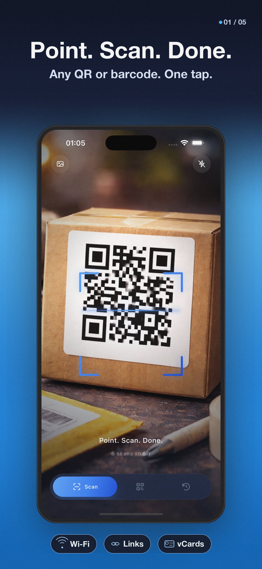 QR Snap scanner