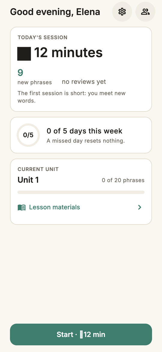 The day is already planned