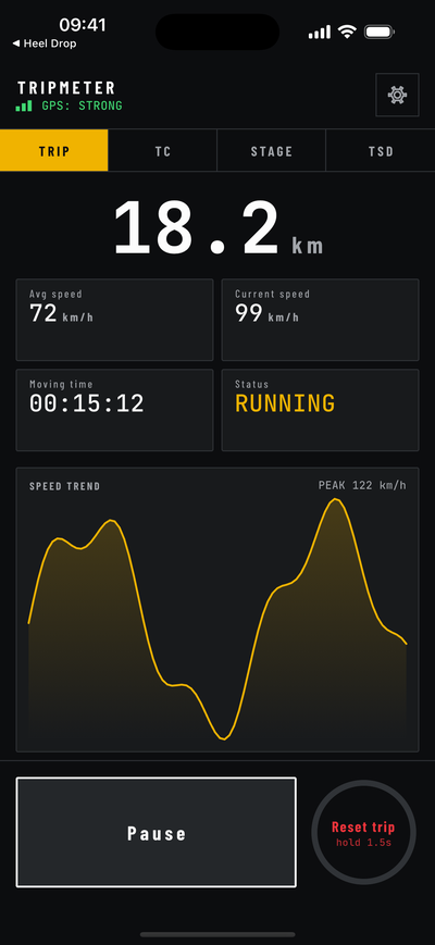 StageMeter Trip mode - distance and speed, fully offline