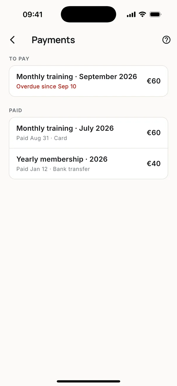 What is left to pay, and what was paid, when and how.