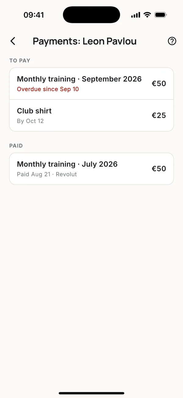 What is left to pay and what was paid.