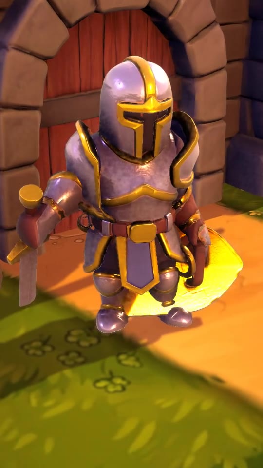 The knight standing at the castle gate